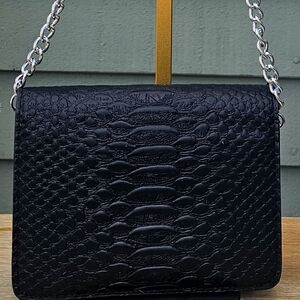 Elegant Crocodile Faux Leather Handbag